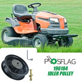 POSFLAG 532196104 Husqvarna Idler Pulley Replaces 532197380 Husqvarna Idler Pulley, 196104 Idler Pulley, Husqvarna 532196104 Pulley, 197380 Idler Pulley for Husqvarna Z254 Z254F YTH24V48 Tractors