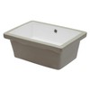 17 Inch Undermount Bathroom Sink - GhomeG 17"x12" White Rectangle