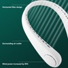 White Adjustable Hanging Neck Electric Fan Bladeless Portable USB Charging
