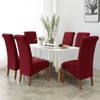 SZJIAHTM 2 Pcs Large Dining Room Velvet Chair Covers Elastic