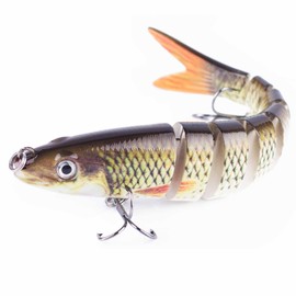 Fishing Lures, Sea Bait for Bass, Perch, Trout, Multi-Jointed Swimbaits, Slow-Sinking Bionic Swimming Baits, Freshwater & Saltwater Accessories, 27g/5.39in