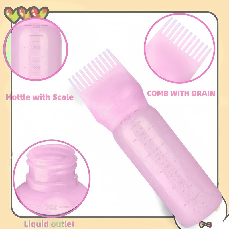 FXSPLCZ Root Comb Applicator Bottle Oil Applicator for Hair Dye