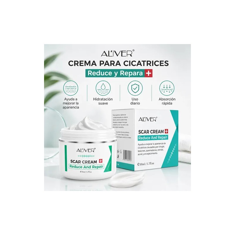 Crema Para Cicatrices Estrías Marcas Visibles Cuidado Piel
