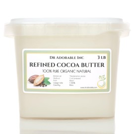 Dr Adorable Dr Adorable - 3 lb - Cocoa Butter Refined - Deodorized Pure Natural Organic Prime Pressed
