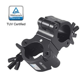 Pro TUV Swivel Truss Clamp Black 2 inch, 2 Packs GZhumin Heavy Duty 1100lb / 500kg Swivel Coupler 50mm Truss Clamps, Dual Head Turn As Needed Two 360 Degree Lighting Clamps, Fit truss OD 48-52mm / 2”