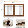 LZRS 2-Panel Freestanding Foldable Wood Dog Gate – Solid Wood