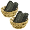 Binchotan Honpo Interior Binchotan Stylish Hand-woven Oval Shape Set of
