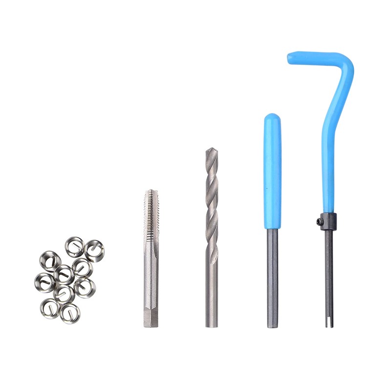 DAYUAN 131PC SAE Thread Repair Kit, HSS Drill Helicoil Kit