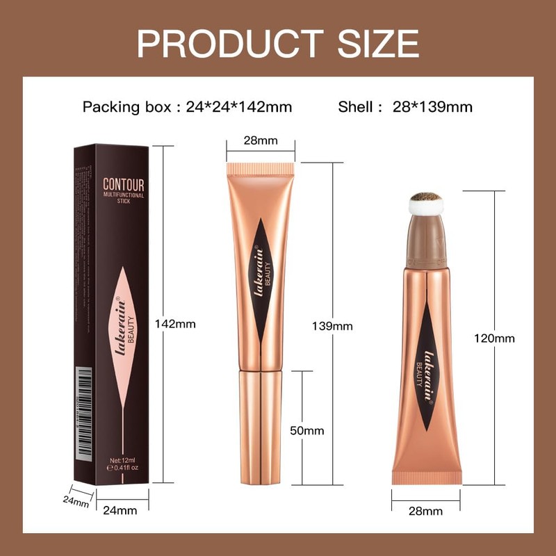 zalati Liquid Highlighter 12ml Face Highlighters Stick Long-lasting, Natural for