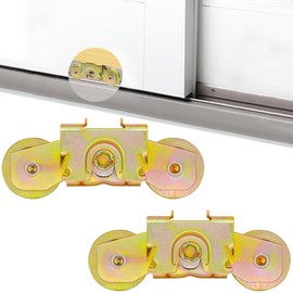 Patio Sliding Door Rollers Replacement Assembly Fits Andersen Gliding Glass Door Roller Part #1997061 (1982 to P), 1-1/4" Tandem Steel Ball Bearing Wheels, 2 Pack