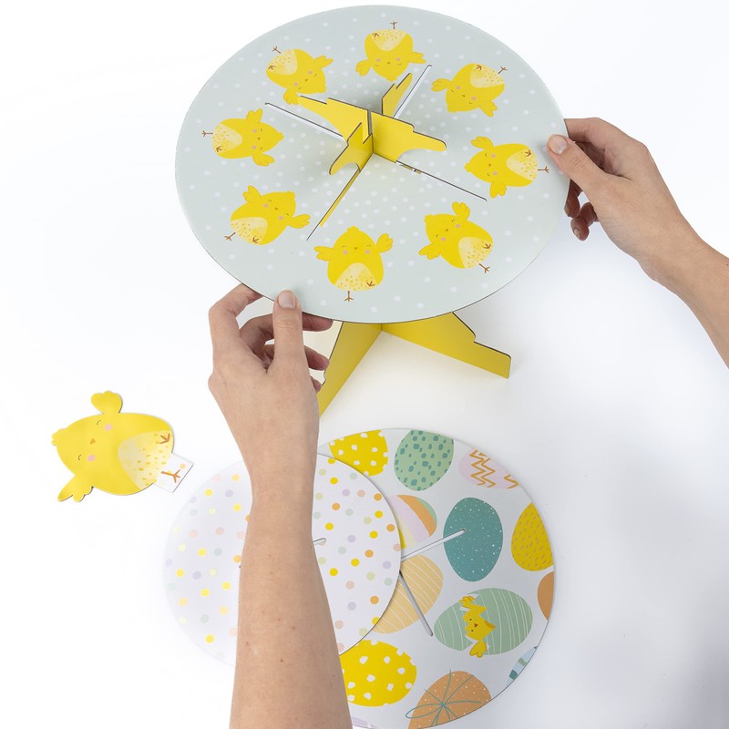 3 Tier Easter Cupcake Stand Muffin Holder Cardboard Egg Rack