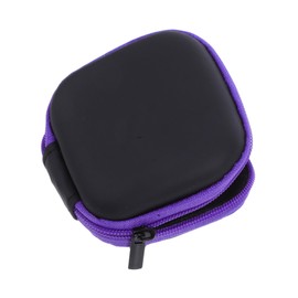 Tofficu Assorted Color Mini Eva Headphone Pouch Portable Storage Case for Earbuds USB Cables Accessories Compact for Daily Use Purple