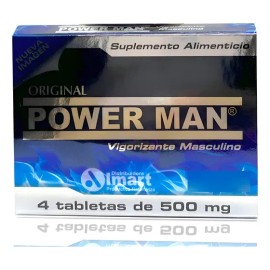 Suplemento En Tabletas Power Man 500mg Pastilla Azul Hombres