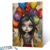 Tucocoo Little Girl and Ballons Paint by Numbers Kits with