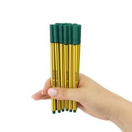 Leviatan LEVIATAN D400 Fineliner Grün 12 Stück - Feinleiner Stift Bunt Für Den Täglichen Gebrauch Geeignet, Schreib und Schulbedarf - Linienbreite Ca. 0.4 Mm Feinlinerfilzstifte