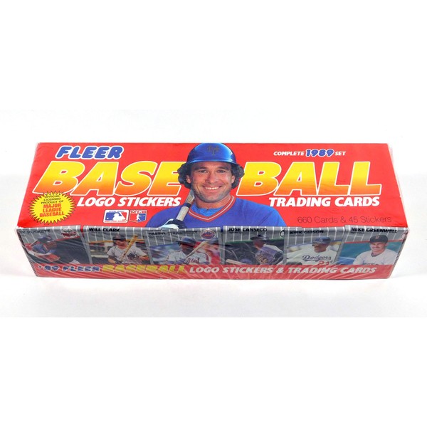 1989 Fleer Baseball Cards Complete Factory set of 660 Cards + 45 Stickers - Includes Rookie Cards of Ken Griffey Jr, Gary Sheffield, Randy Johnson, and John Smoltz, plus dozens of cards of Hall of Famers and more MLB superstars!