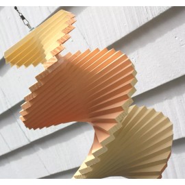 handmade Peach wood wooden floating twister spinner patio porch yard spiral spin wheel