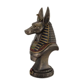 Veronese Design Ancient Egyptian Jackal God Anubis Bronze Finished Bust Statue