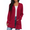 QIXING Womens Cardigans with Pocket Lightweight Long Sleeve Open Front