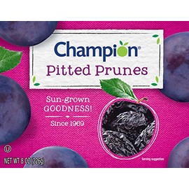 Champion Pitted Dried Plums, Prunes, 8 Ounce