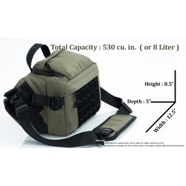 BACKFERRY Tactical Sling Backpack Crossbody EDC Pack MOLLE Satchel Bag for Travel, Work, Camping and Hiking 8Liter, Olive Drab