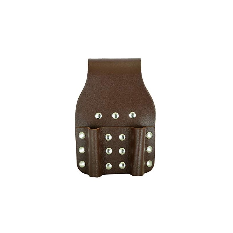 BBI Brown Heavy Duty Leather Double Tool Pouch Frogs Spanner