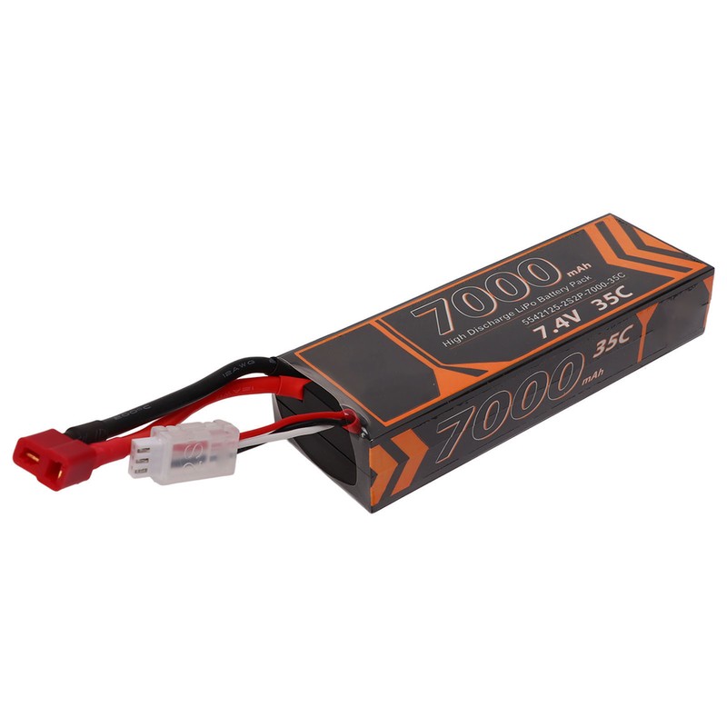 7000mAh Lipo Battery 35C Discharge Rate 7.4V 2S2P T Shape