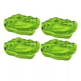Indusafe 4Pack 4FT Endless Round Lifting Sling Crane Rigging Hoist Wrecker Recovery Strap