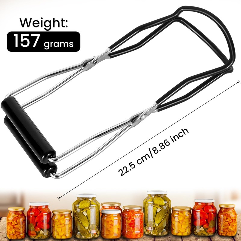 Canning Jar Lifter, Canning Tongs, Stainless Steel Jar Lifter with