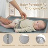 Wipeable Waterproof Baby Changing Pad, Large PU Diaper Pad for
