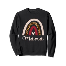 Rainbow Mama Leopard Boho Style Costume Womens Mothers Day Sweatshirt