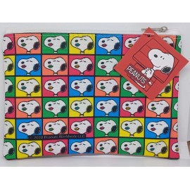 Peanuts Snoopy Pop Art Lips Colorful Cosmetic Toiletry Pouch Bag Case New