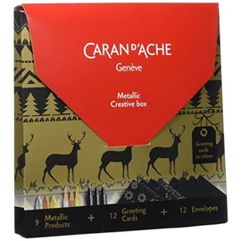 Caran D'Ache Mtallic Creative Box : Metallic Christmas Card set