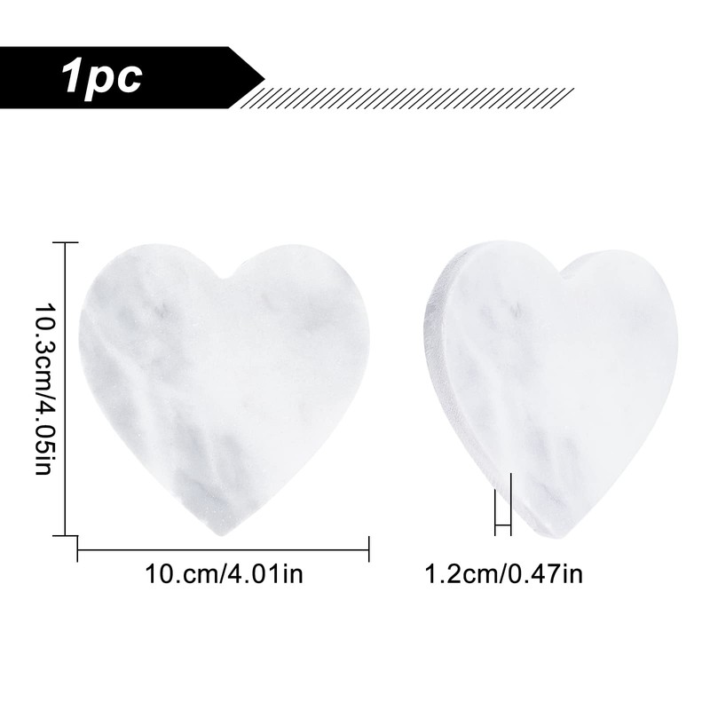 CRASPIRE Marble Pattern Coasters Heart-shape Absorbent Ceramic Coasters Ceramic Stone