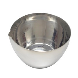 Lab Crucible with V-Shaped Spout Lip Acid and Alkali Resistant Beaker Made of Stainless Steel Laboratory Cup All-Purpose Pouring Bowl for Measuring Mixing Liquids Transit Boiling - 150ml Capacity