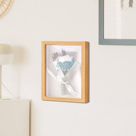 8X6 Photo Frame Shadow Box - Picture Frame 3D for Tabletop and Wall Wooden Display Boxes for Crafts Memorabilia Flowers 15x 20CM (Wood428,Depth 3cm)