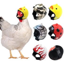 GUAGLL 2PCS Chicken Helmet Decorative Hat Interesting Pet Decorative Accessories