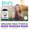 PureCo Organic Milk Thistle Capsules 80% Silymarin 9,000mg of Milk