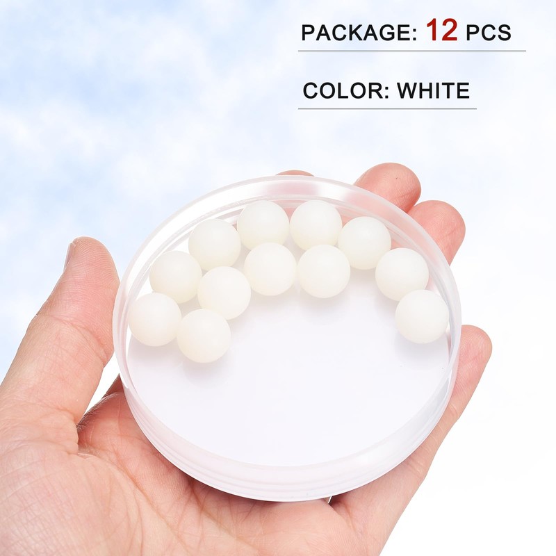 sourcing map 12pcs Nylon Bearing Balls 11mm Solid Plastic Balls,