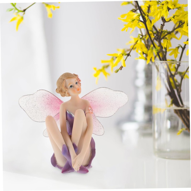 CHILDWEET Unique Fairy Statue Resin Fairy Garden Accessory Home Office