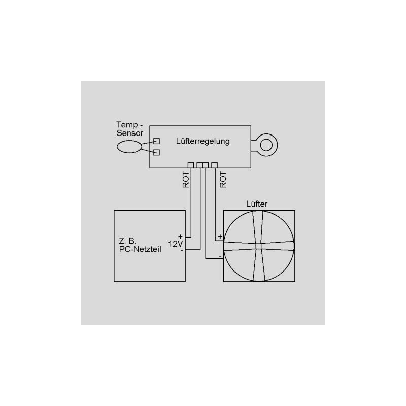 Fan Temperature Control for 12 V DC Fan