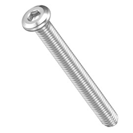 METALLIXITY Flat Head Hex Socket Cap Screws Bolts(M8-1.25x70) 10Pcs, 304 Stainless Steel Hex Socket Furniture Bolts Screws - for Furniture Woodworking Project, Silver Tone
