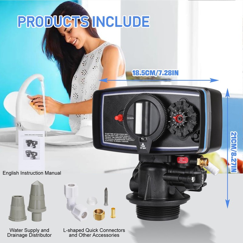 CHENNTAI 5600 Water Filter Control Valve,12 Day Cycle Timer,3W Backwash