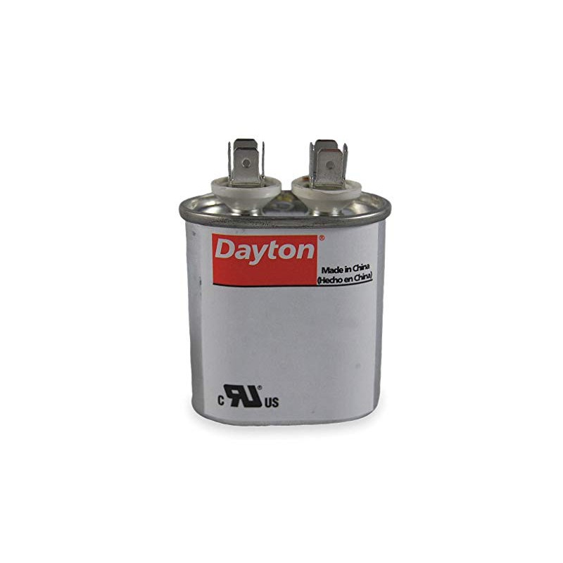 Motor Run Capacitor, 55 MFD, 5-7/16 In. H