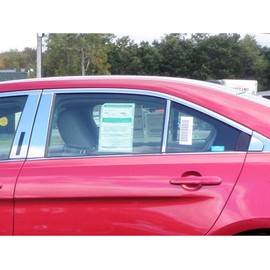 QAA is Compatible with 2010-2019 Ford Taurus 8 Piece Stainless Pillar Post Trim, Includes keyless Entry Touch pad PP50492