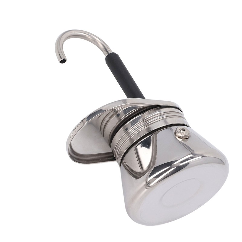Single Spout Mocha Pot Stainless Steel Lightweight Italian Coffee Maker