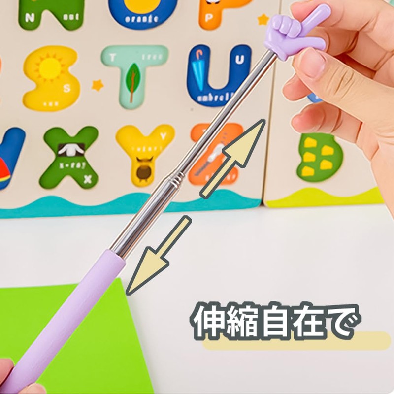 LKCCTK Instruction Stick Pointer, Teacher Pointer, Extendable, Anti-Slip, Easy to