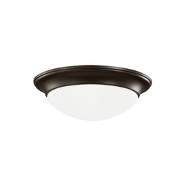 Sea Gull Lighting 7543691S-782 LED Large Ceiling Flush Mount in Heirloom Bronze Finish with Satin Etched Glass, Heirloom Bronze