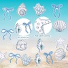 ZEYIYER 13Ft Blue Bow Starfish and Seashell Banner, Summer Coastal