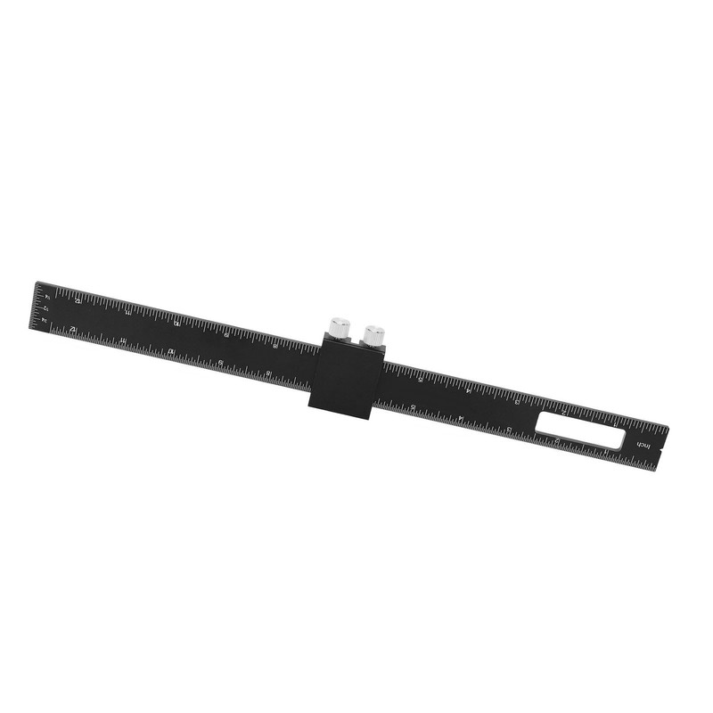 T Square Woodworking Ruler Aluminum Alloy Adjustable Slide Stop Scribing